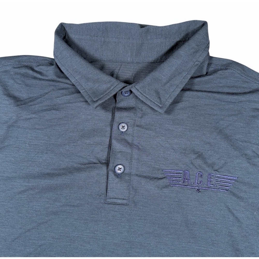 Lululemon Polo Shirt Mens M Evolution Navy Blue Athletic Performance Athleisure